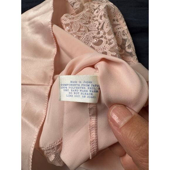 Vintage Wacoal Blush Pink Lace Camisole Japan Medium • Silky Coquette  Lingerie - Picture 7 of 12